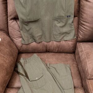 Adar Pro Olive Green Women’s Scrub Set - Top & Pants